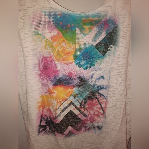 No Boundaries women’s juniors XL tropical tank top size XL, strappy back EUC - Picture 2 of 7